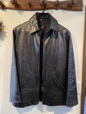 A.P.C. Leather Jacket Riri Zipper Black Men's Size XS i11105 - Image 1 of 4
