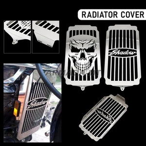 For Honda VT 1100 Radiator Grill Guard Skull Shadow/Spirit/Sabre Tank Cooler Cap - Bild 1 von 18