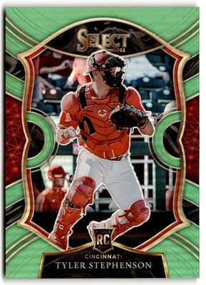 Tyler Stephenson 2021 Panini Select Neon Green Prizm Rookie /99 #84 Cincinnati - Image 1 of 2