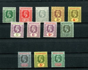 Northern Nigeria #40-51 (N556) King George V issues, Die 1, M,H,FVF,CV$115.25 - Picture 1 of 2