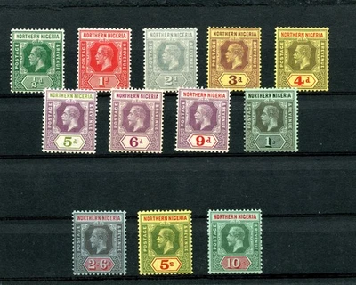 Northern Nigeria #40-51 (N556) King George V issues, Die 1, M,H,FVF,CV$115.25 - Image 1 of 2