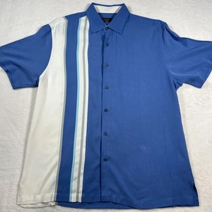Camicia Nat Nasty Retrofit 100% Seta Uomo L Colorblock Righe Bottoni Traspirante - Foto 1 di 13
