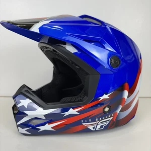 Fly Racing Kinetic Patriot MX Helmet Youth Large 51-52cm Red White Blue CLEAN - Picture 1 of 12