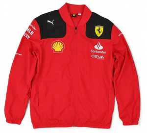 Puma Scuderia Ferrari F1 Jacket Mens Medium Red Black Formula 1 Racing Shell - Picture 1 of 14