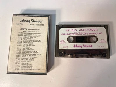 Johnny Stewart Wildlife Game Call Cassette Tape CT-101C Jackrabbit - Predators - Image 1 of 4