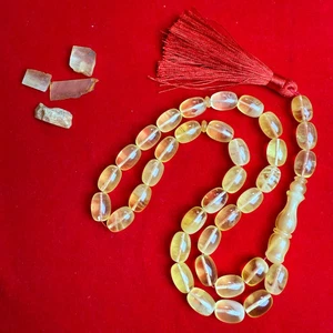 Premium Handmade Amber Tasbih Misbaha Islamic Prayer Beads 11mm x 16mm 53g - Picture 1 of 3