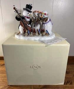 LENOX Cool Concerto by Lynn Bywaters Snowman Figurine With Box & Certificate - Picture 1 of 9