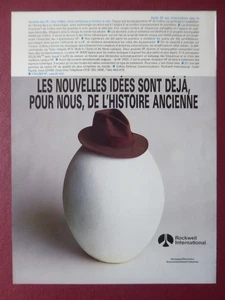 12/1985 PUB ROCKWELL HF COLLINS DEFENSE COMMUNICATIONS OEUF EGG EI ORIGINAL AD - Picture 1 of 1