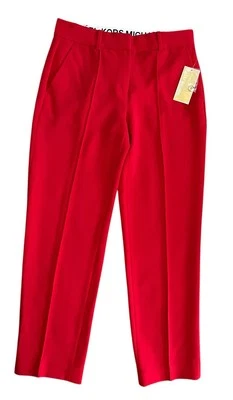 MICHAEL KORS Women's 0 Dress Pants Lacquer Red Trousers Slacks Pockets $225 - Image 1 of 4