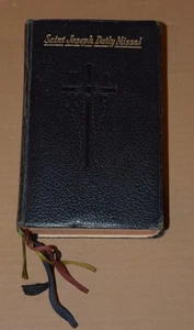 St Joseph Daily Missal Catholic Prayer Book Leather Bound  1956 Confraternity - Picture 1 of 12