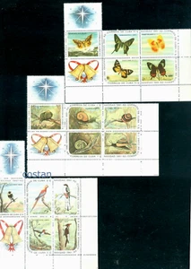 1961 Farfalle, uccellini/picchio, lumache, Natale, Caraibi, Mi.731, BR/MNH/4 - Foto 1 di 1