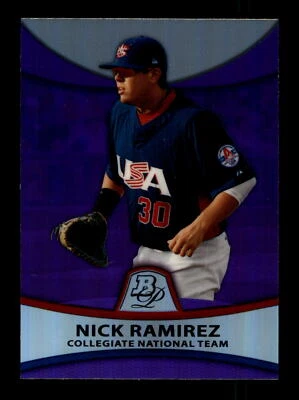 2010 Bowman Platinum Prospects Purple Refractors #PP45 Nick Ramirez USA - Image 1 of 2