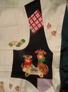 Fabric for Cute Dog Adult's Vest Size S M L XL Puppy Bone Doghouse - Picture 1 of 3