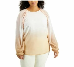 Calvin Kle Chiffon Langarm Bluse Damengröße 0X - Bild 1 von 15