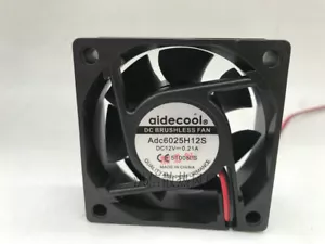 1PCS aidecool Fan Adc6025H12S DC 12V 0.21A 6025 6CM 2-wire cooling fan - Picture 1 of 3
