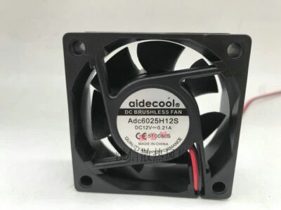 1PCS  aidecool Fan Adc6025H12S   DC 12V 0.21A 6025 6CM 2-wire cooling fan - Image 1 of 3