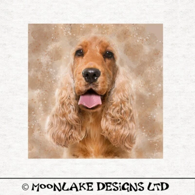 MOONLAKE FABRICS LTD Hund - Cocker Spaniel Stoff Basteln Paneele in 100% Baumwolle oder Polyester