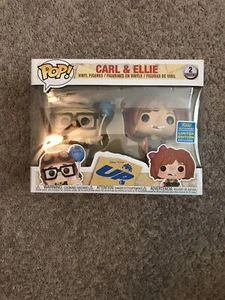 Carl And Ellie Funko Pop 2-Pack Disney Up 2019 Summer Convention BoxLunch SDCC - Picture 1 of 2