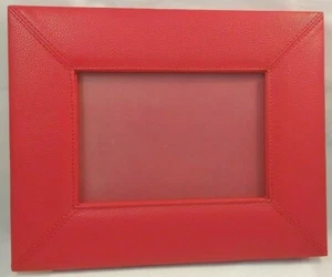 Campo Marzio Marco de Foto Marco Rojo Cuero de Guijarros Accesorio de Escritorio Negocios Nuevo con Etiquetas - Imagen 1 de 3