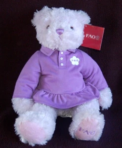 F.A.O. SCHWARZ ~ Purple Plush Girl Teddy BEAR ~ for TOYS 'R' US w. Tags~ 2015 - Picture 1 of 7