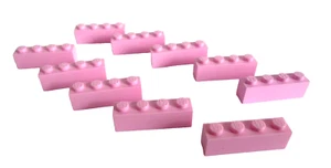 10 x LEGO® 3010 City Friends Basic-Bausteine 1x4 Noppen in rosa Neuware - Bild 1 von 1