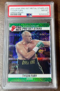 2021 Leaf Pro Set Metal Stars TYSON FURY Green Mojo /4 PSA 8 - Picture 1 of 2