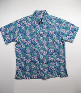 Vintage Hawaiian Shirt Styled by RJC Floral Extra Large Island Beach - Picture 1 of 8