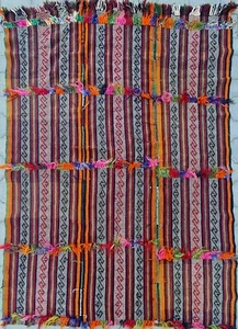 Antique Area rug, Primitive rug, Shaggy rug, Flokati Rug, Colorful Rug 4x6,kilim - Picture 1 of 6