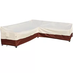 Outdoor Sectional Cover-L-Shaped Outdoor Patio Furniture Covers Waterproof Ri... - Picture 1 of 7