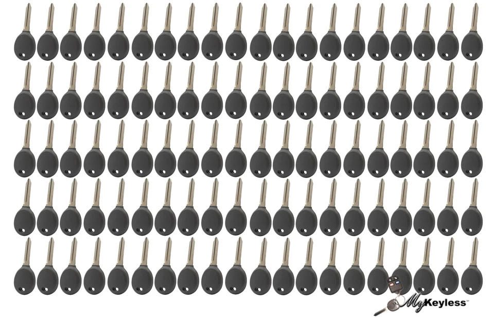 全新 批量 锁匠 批量 克莱斯勒 道奇 吉普 未切割 应答器 点火钥匙 x100 — 第 1/1 张图片