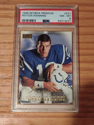 *BRAND NEW* 1998 Skybox Premium #231 Peyton Manning RC PSA 8 NM-MT HOF - Image 1 of 2