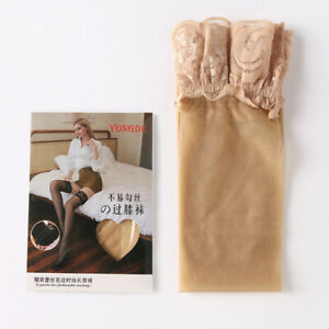 Fashion Lady's Lace Top Stay Up Thigh-High Stockings Woman Pantyhose Socks US