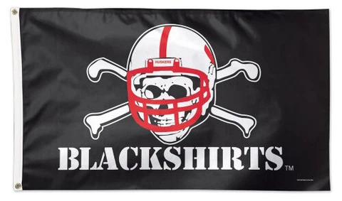 Nebraska Huskers Cornhuskers Football BLACKSHIRTS NCAA 3'x5' DELUXE FLAG Cover