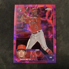 2023 Topps Chrome Update Zach Neto Magenta Purple Lava Lamp Refractor /299 Card