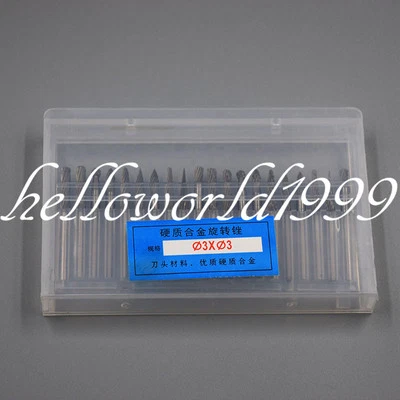 20 Pc Tungsten Carbide Rotary Burr Shank Polisher Cutter Reamer Set 1/8" 3.175mm - Image 1 of 4