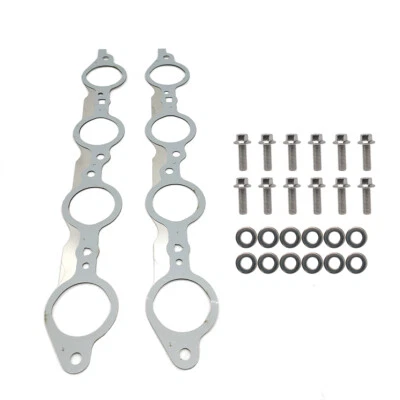 LS MLS Exhaust Manifold Header Gasket Pair W/Bolts For LS1 4.8 5.3 5.7 6.0 6.2L - Image 1 of 4