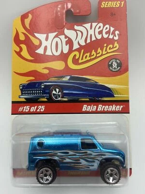 BAJA BREAKER VAN BLUE WITH FLAMES 1/64 HOT WHEELS CLASSICS #15 OF 25 - Image 1 of 4