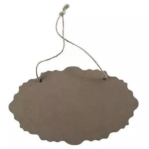 Letrero liso de MDF placa en blanco irregular sin terminar tablero artesanal decoración de cuerda - Imagen 1 de 4