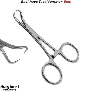 Chirurgische BACKHAUS Tuchklemme klemme Zange Towel Forceps 9cm Pinzetten - Bild 1 von 4
