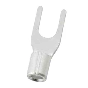 RS Pro CRIMP SPADE CONNECTORS 100Pcs 16-14AWG 4.3mm Stud, Uninsulated, Tin - Picture 1 of 1