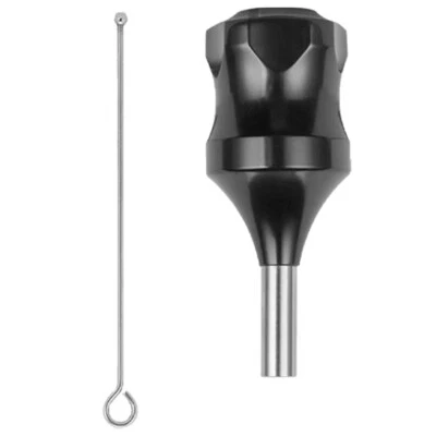 Empuñadura profesional de cartucho de aleación de zinc para tatuaje negro y émbolo de aguja de 78 mm NUEVO Foto 1 de 4