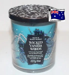 BATH AND BODY WORKS Wicked Vanilla Woods 8 OZ MEDIUM JAR CANDLE Halloween - Picture 1 of 1