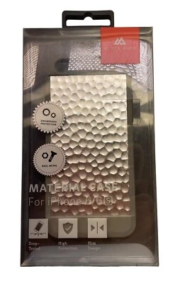 Custodia Martellata In Materiale Nero Per iPhone 6/6S, Argento/Grigio - Immagine 1 di 4