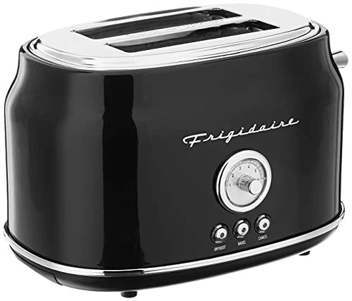 Frigidaire ETO102-BLACK, 2 Slice Toaster, Retro Style, Wide Slot for Bread, Engl - Image 1 of 4