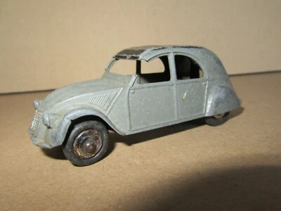 854 Vintage Dinky 24T Francia Citroën 2cv Gris 1:43 Meccano Gris - Imagen 1 de 4