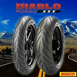 BMW S 1000 RR 2022 PIRELLI 120/70-ZR17-58W 190/55-ZR17-75W DIABLO ROSSO III 3 - Foto 1 di 2