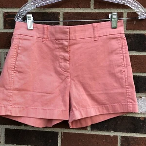 Neu mit Etikett JCrew Damen 4 Zoll Stretch Chino kurze Größe 00 helle Koralle - Bild 1 von 4