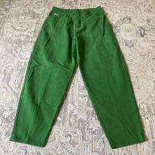 Vintage 90s Cross Colours Green Denim Jeans Pants Sz 38  Baggy Wide