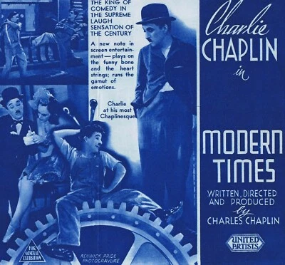 MODERN TIMES Original 1936 Movie Herald Charlie Chaplin Nurioopta - Bild 1 von 2