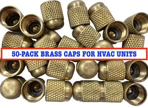 NEW 50 PACK BUNDLE - JB Industries 1/4" SAE Brass Caps w/ O-Ring Refrigerant Cap - Picture 1 of 1